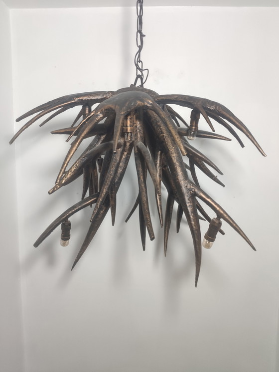 Image 1 of Brutalist metal hanging lamp