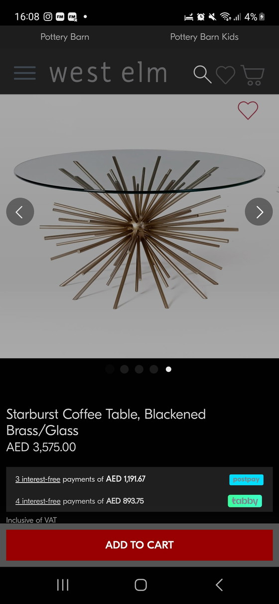 Image 1 of West elm Starbucks coffee table