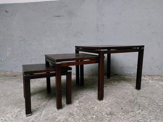 Image 1 of 3x Table d'appoint vintage