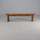 Vintage wooden bench oak brutalist