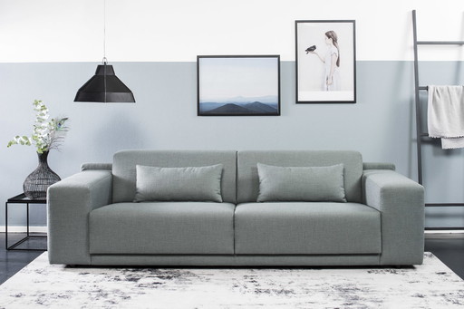 Sofa gray 4 seater + 2.5 seater + hocker