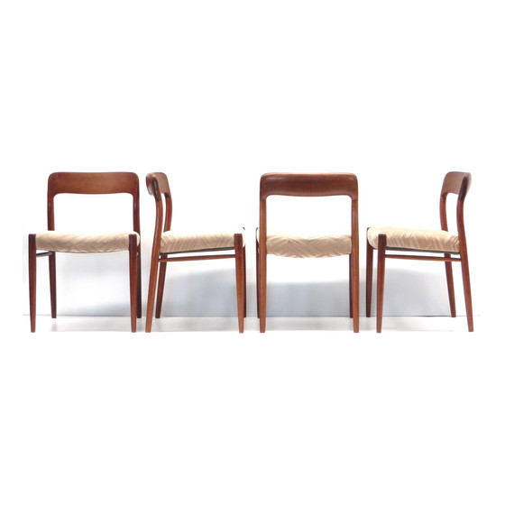 Image 1 of 6x Niels Möller Model 75 chairs from the 1960s