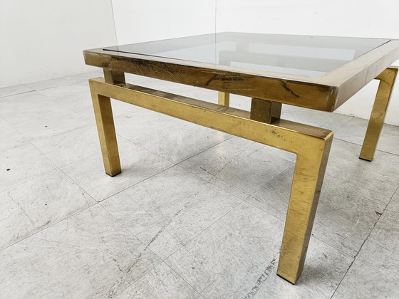 Image 1 of 2x tables d'appoint vintage en laiton, 1970