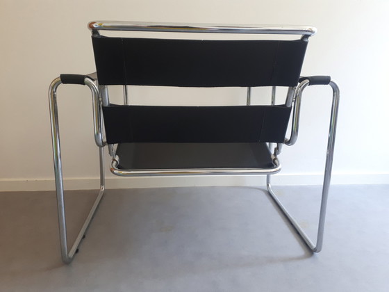 Image 1 of Fauteuil vintage en cuir chromé