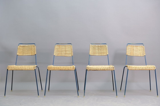 Image 1 of Mid-Century Stacking Chairs by Paul Schneider Esleben for Wilde + Spieth, 1950s, Set of 4