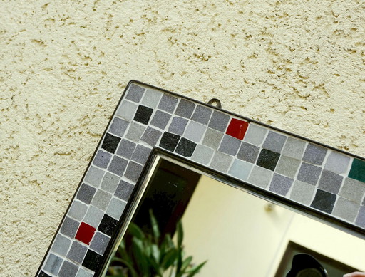 Vintage wall mirror - mosaic brass