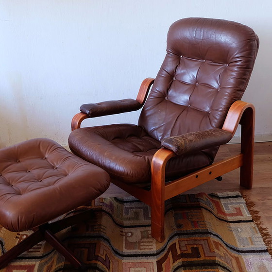 Image 1 of Møbler Sweden - lounge chair with ottoman.