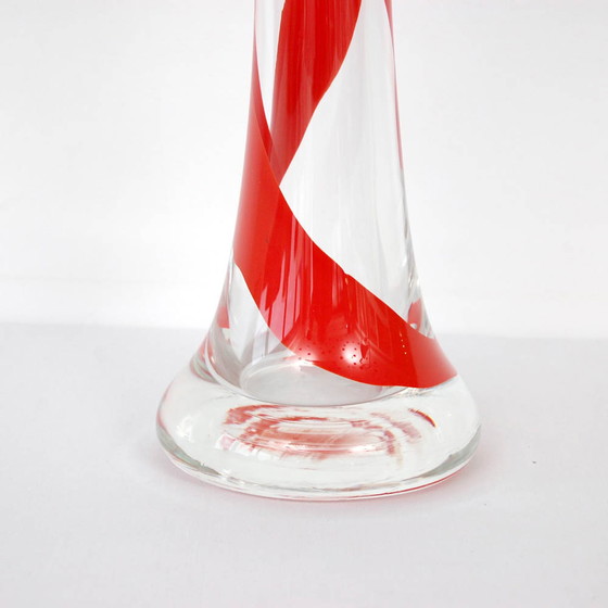 Image 1 of Jarda Wasserbauer ea | Vase en verre avec ruban rouge