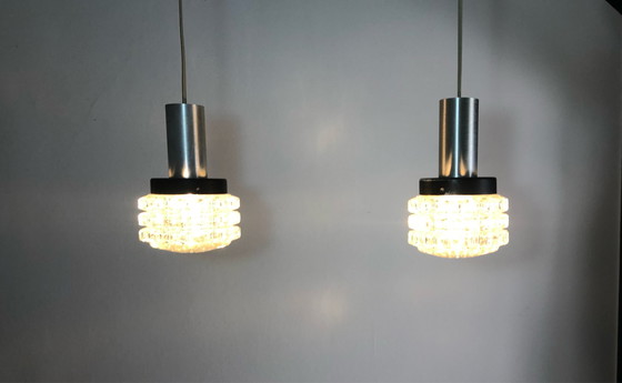 Image 1 of 2x Vintage Danish hanging lamp