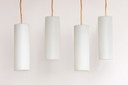 Rare RAAK Amsterdam milk glass tubes set of 4, Netherlands 1950