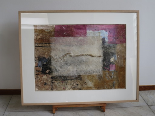 Peter Schenk Japanese rope (1992) Gemengde techniek – schilderijen tekeningen, Canvas, Glass, Abstract (photo 2 of 6)