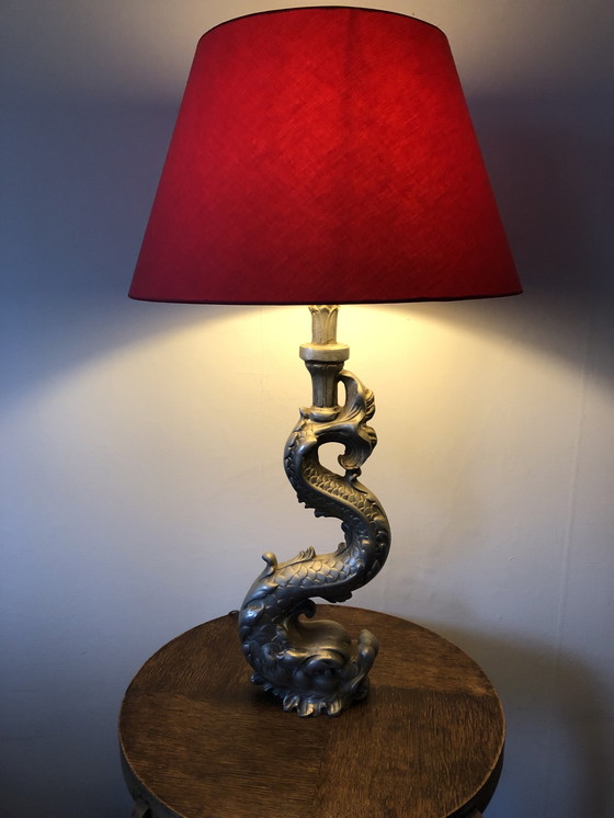 Image 1 of Brass Dolphin lamp