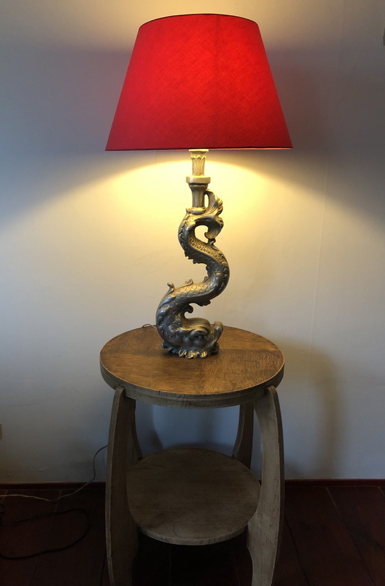 Image 1 of Brass Dolphin lamp