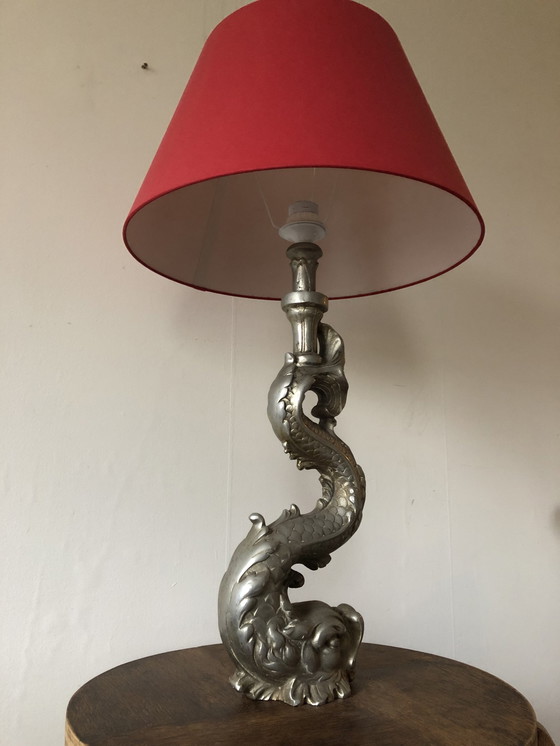 Image 1 of Brass Dolphin lamp