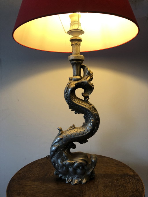 Brass Dolphin lamp