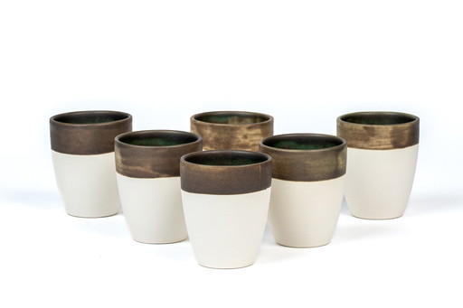 6x tasses faites à la main