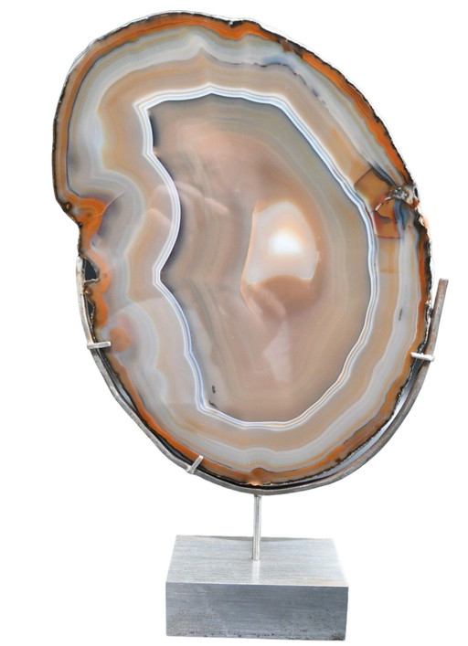 Caramin Christian -Agate Geode Ambiance statue, 1970s