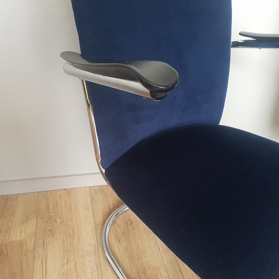 Image 1 of 2x Gebr. de Wit tubular frame chair model 7018 / 1019