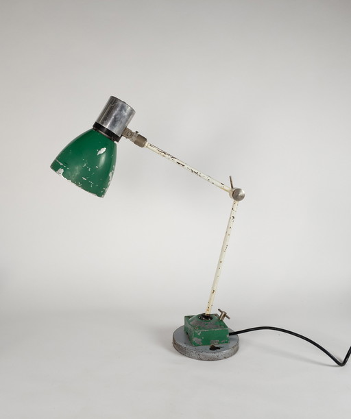 Industriel - style Jielde - République Tchèque - lampe de table - métal - lampe de table à charnière - 1950'