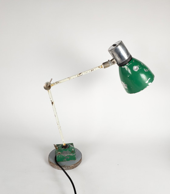 Image 1 of Industrieel - Jielde style - Czech Republic - table lamp - metal - hinge table lamp - 1950'