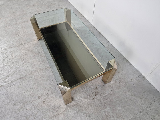 Image 1 of Belgochrom gold coffee table, 1970s