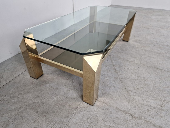 Image 1 of Belgochrom gold coffee table, 1970s