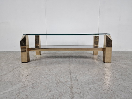 Image 1 of Belgochrom gold coffee table, 1970s