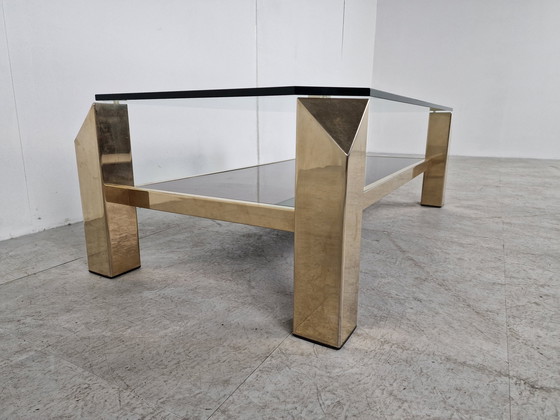 Image 1 of Belgochrom gold coffee table, 1970s