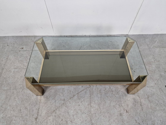 Image 1 of Belgochrom gold coffee table, 1970s