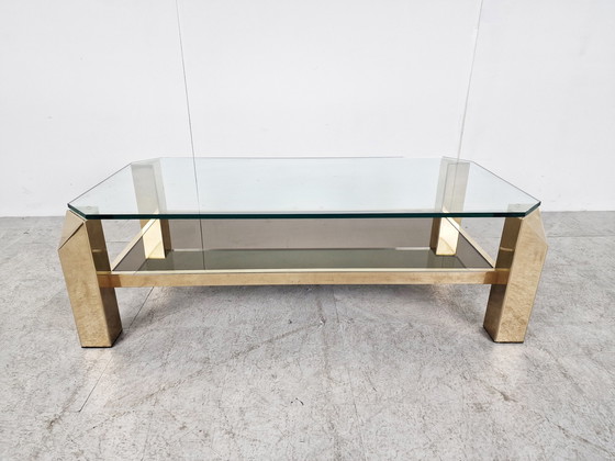 Image 1 of Belgochrom gold coffee table, 1970s