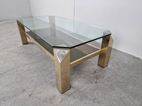 Image 1 of Table basse en or Belgochrom, 1970