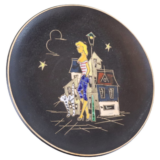 Image 1 of Ruscha wall plate 'Paris' vintage