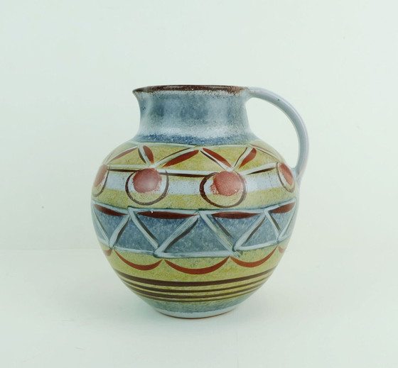 Image 1 of kroesselbach mid century VASE pichet motif abstrait 1950s 60s