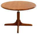 Table de salle à manger / table basse ronde réglable en hauteur 'Madumflud' vintage