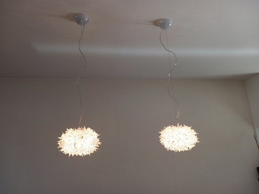 2x Lampe suspendue en cristal Kartell Bloom