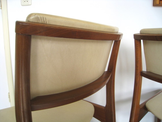 Image 1 of 2x mid-century teak dining room chair