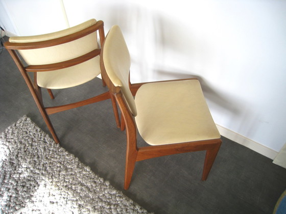 Image 1 of 2x mid-century teak dining room chair