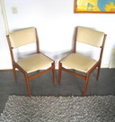 2x mid-century teak dining room chair