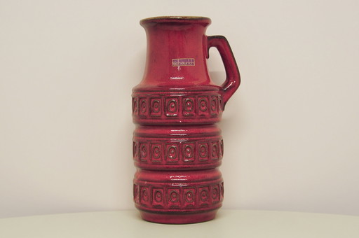 vase carafe rouge d'Allemagne de l'Ouest Scheurich