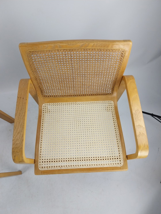 Image 1 of Beech wood and webbing chair by Olivo Pietro Italy 1970s 