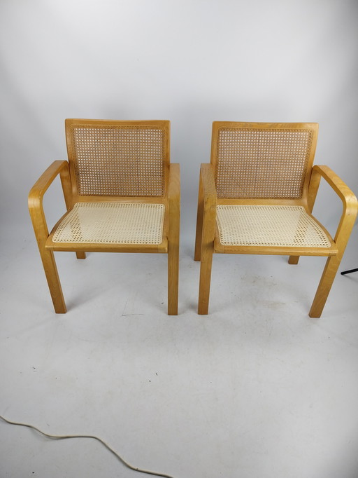 Beech wood and webbing chair by Olivo Pietro Italy 1970s 