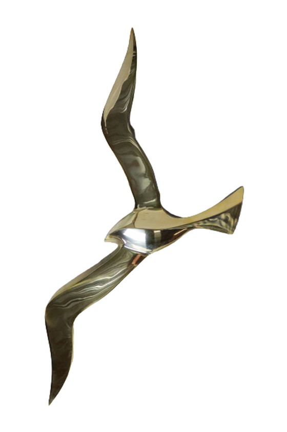 Image 1 of Set of 2 brass seagulls