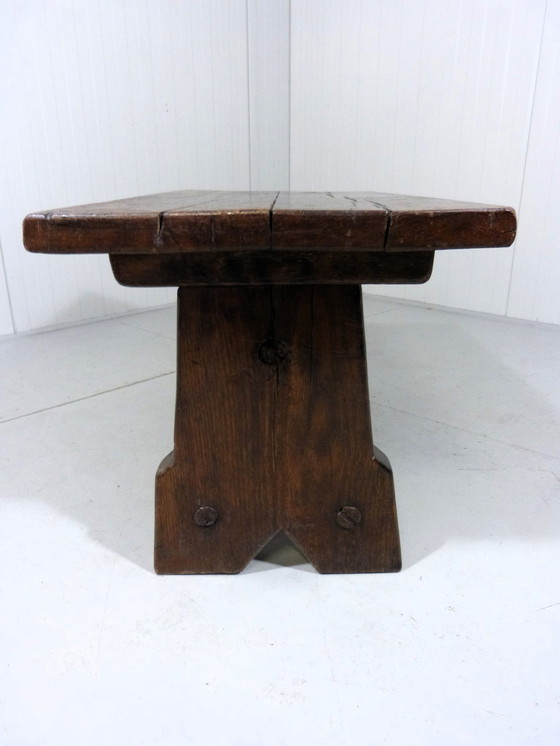 Image 1 of Table basse ancienne en bois 1880-1890