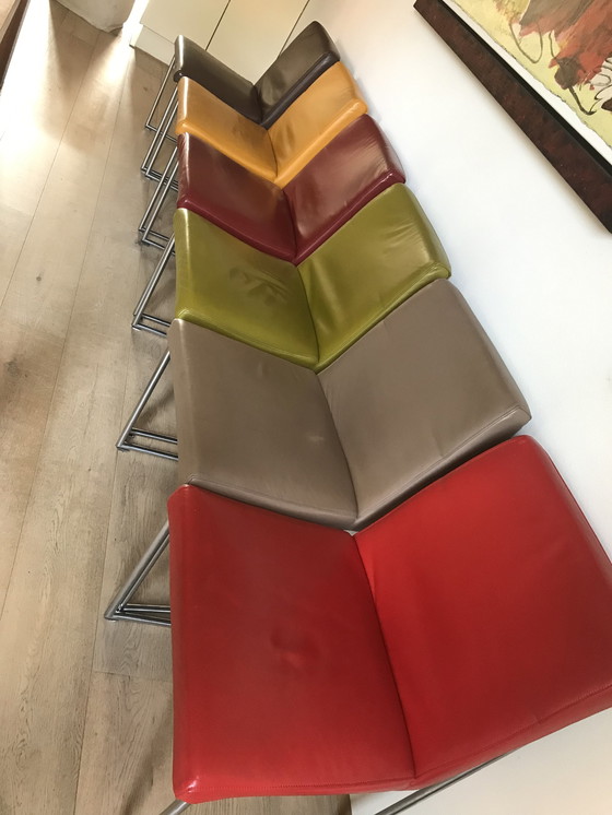 Image 1 of 6 chaises de salle à manger Harvink Point (cuir, différentes couleurs)