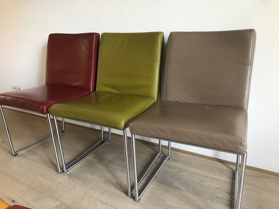 Image 1 of 6 chaises de salle à manger Harvink Point (cuir, différentes couleurs)