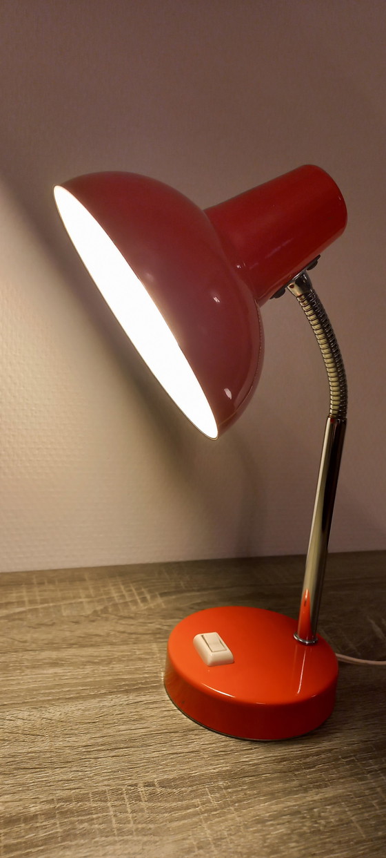 Image 1 of Lampada da scrivania arancione vintage