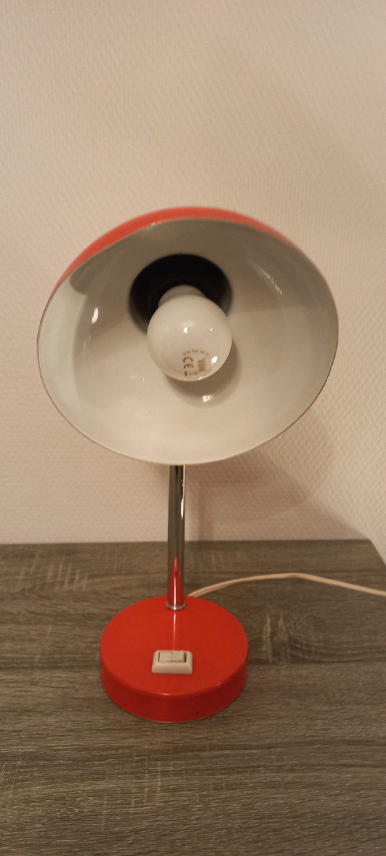 Image 1 of Lampada da scrivania arancione vintage