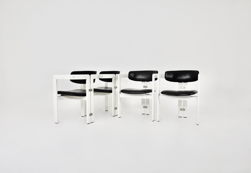 "Pamplona" Dining Chairs by Augusto Savini for Pozzi, 1960, Set of 4