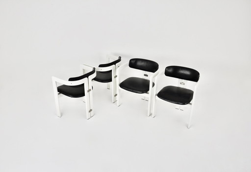 "Pamplona" Dining Chairs by Augusto Savini for Pozzi, 1960, Set of 4