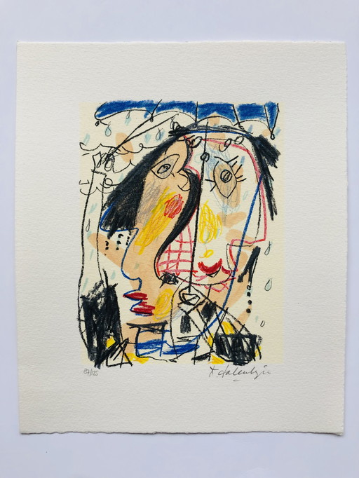 Kees Salentijn - Double head lithograph